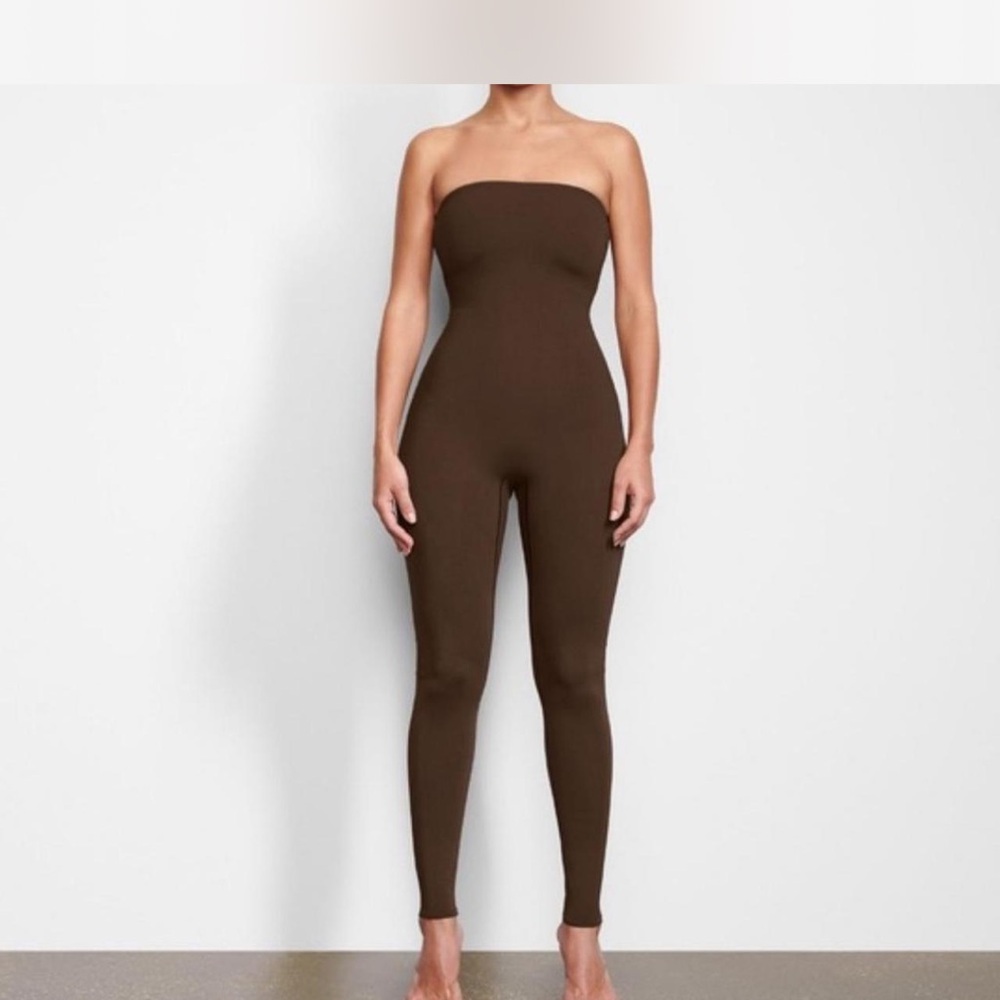 Strapless Brown Caramel Jumpsuit